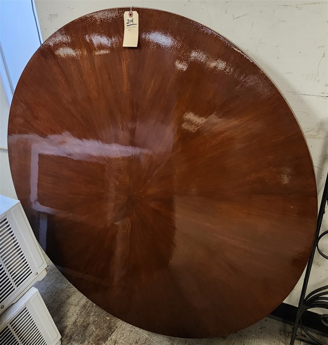 Vintage Mahogany Table Top 4' Diam X 4" D (1 of 3)