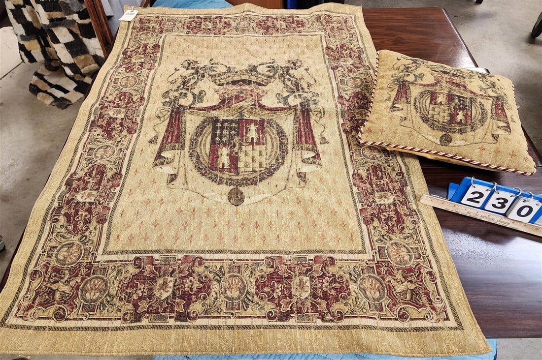 Tapestry 52" X 38" w/Matching Pillow 15" X 16": Tapestry 52" X 38" w/Matching Pillow 15" X 16"