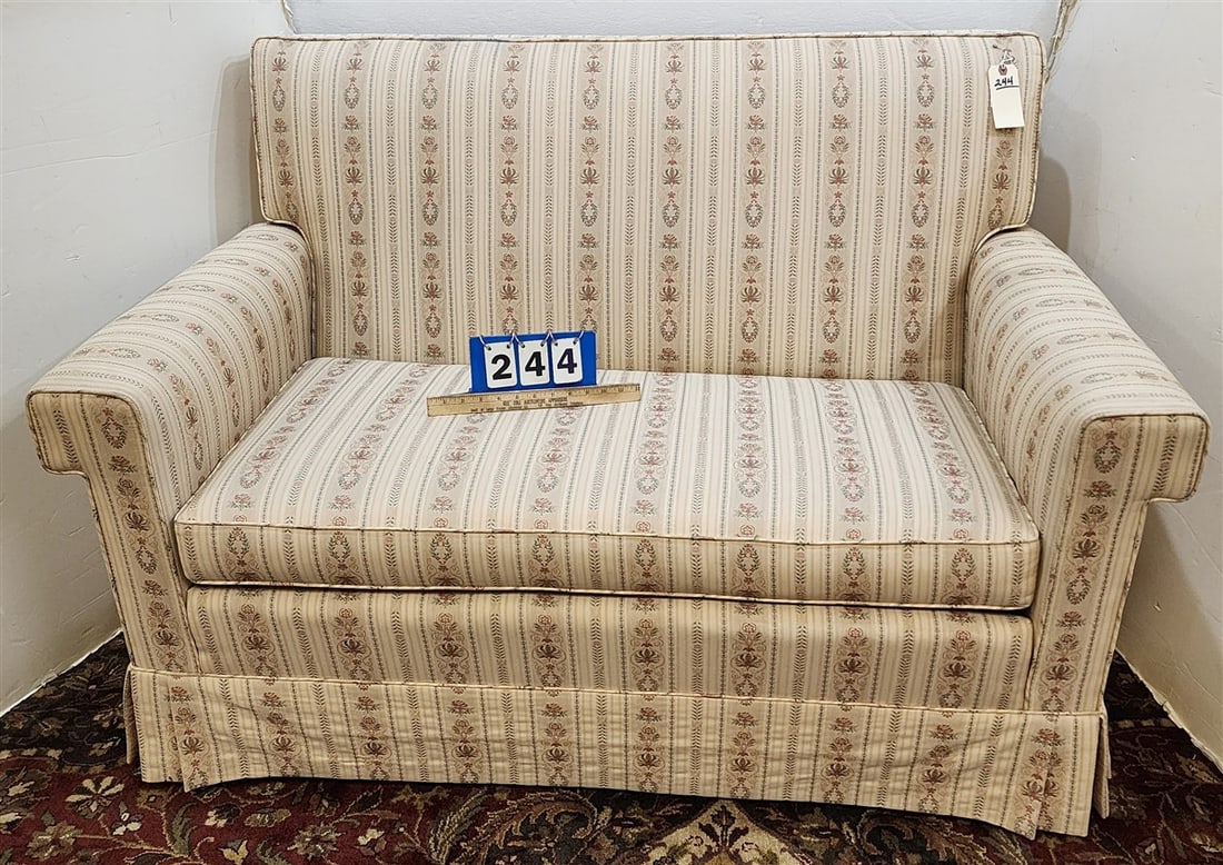 Upholstered Settee 34" H X 4'6" X 22" D (1 of 3)