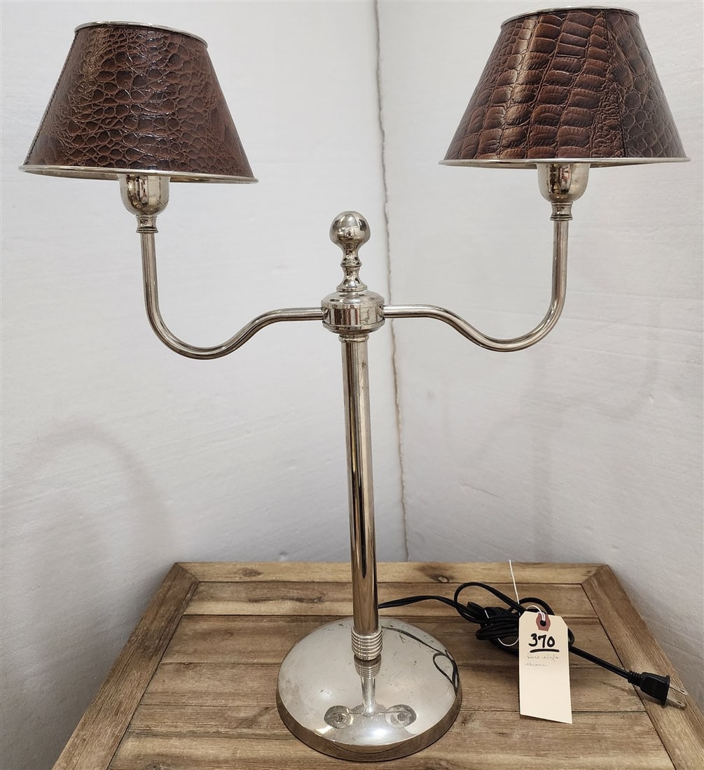 Deco Style Chrome Table Lamp 25" H X 22" W (1 of 2)