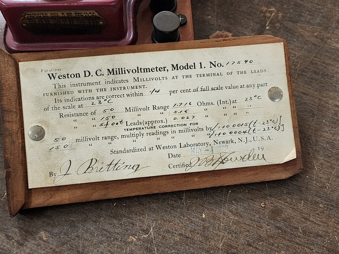 Weston Model I Voltmeter w/Case - 5