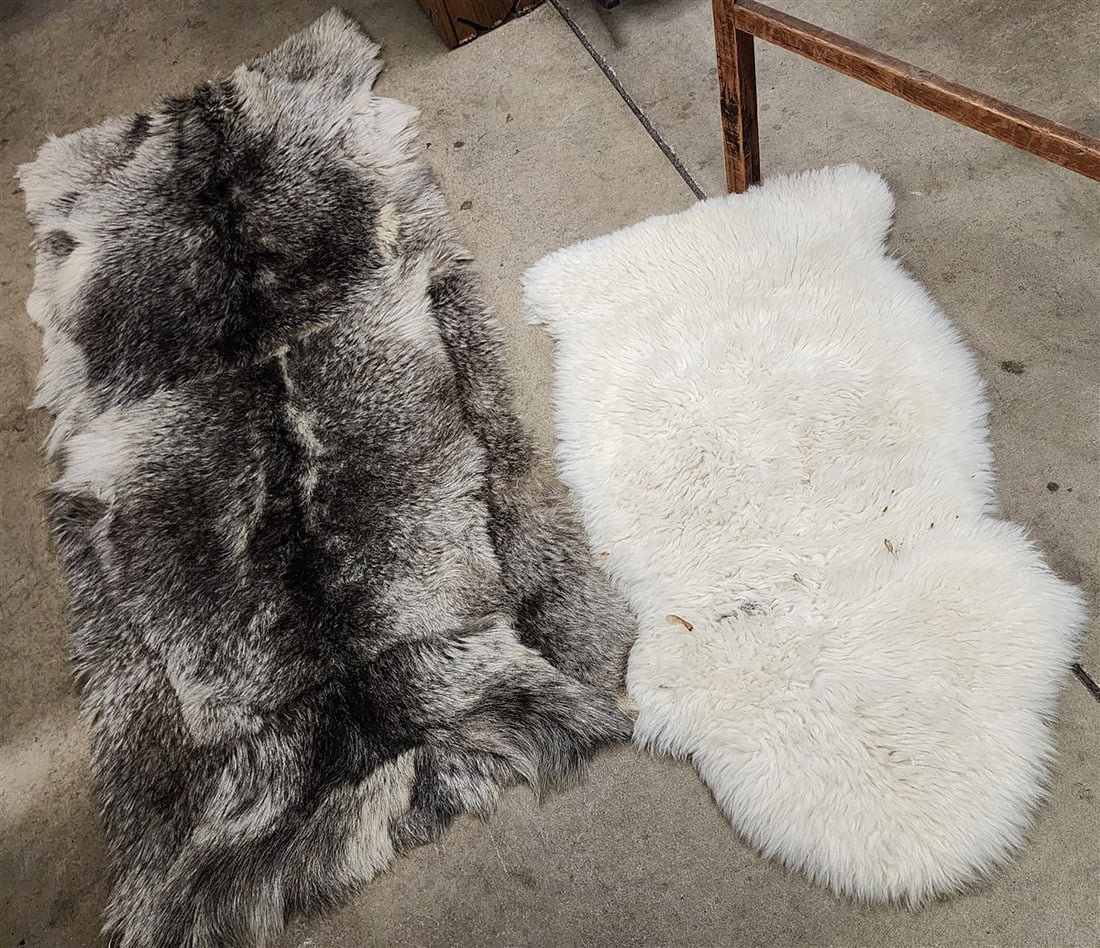 2 Fur Rugs - 2