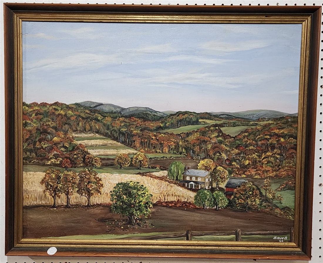 O/C Landscape Sgnd J. Eckardt 1964 24" X 30" w/Frame 26 1/2" X 32 1/2" (1 of 4)