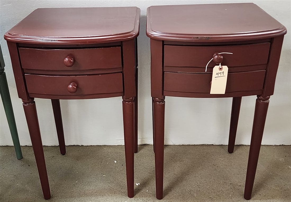 Pr. 1 Drawer Ptd. Night Stands 29 1/2" H X 18" W X 18" D (1 of 3)
