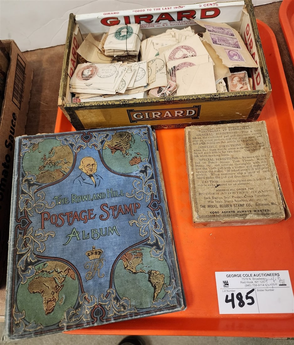 Tray Stamps + British Stamp Album: Tray Stamps + British Stamp Album