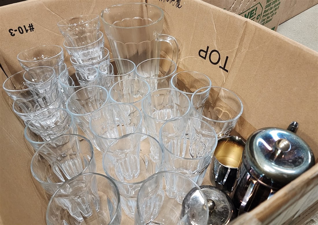 Bx - Glasses, Silverplate + Tea Set - 2