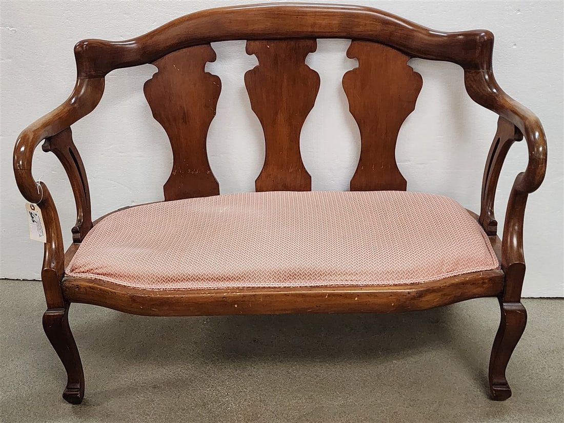 Mahogany Settee 3' H X 45" W X 20" D (1 of 3)