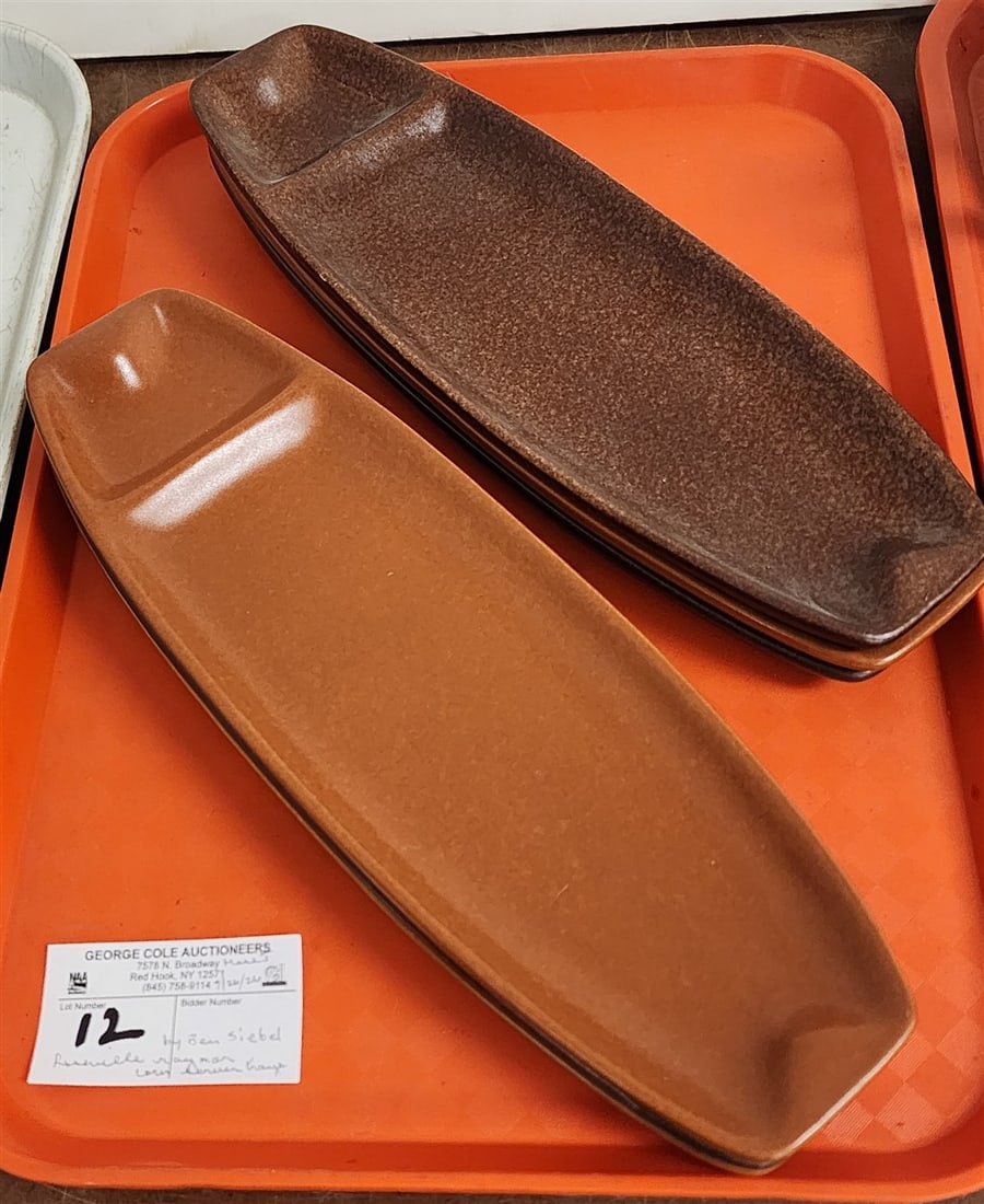 Tray 6 MCM Roseville Corn Serving Trays By Ben Siebel (1 of 3)