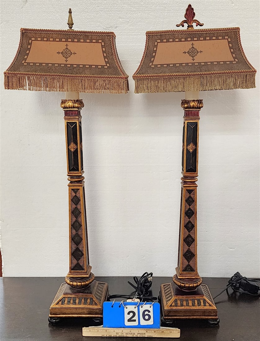 Pr. Neoclassical Table Lamps 39" H (1 of 2)