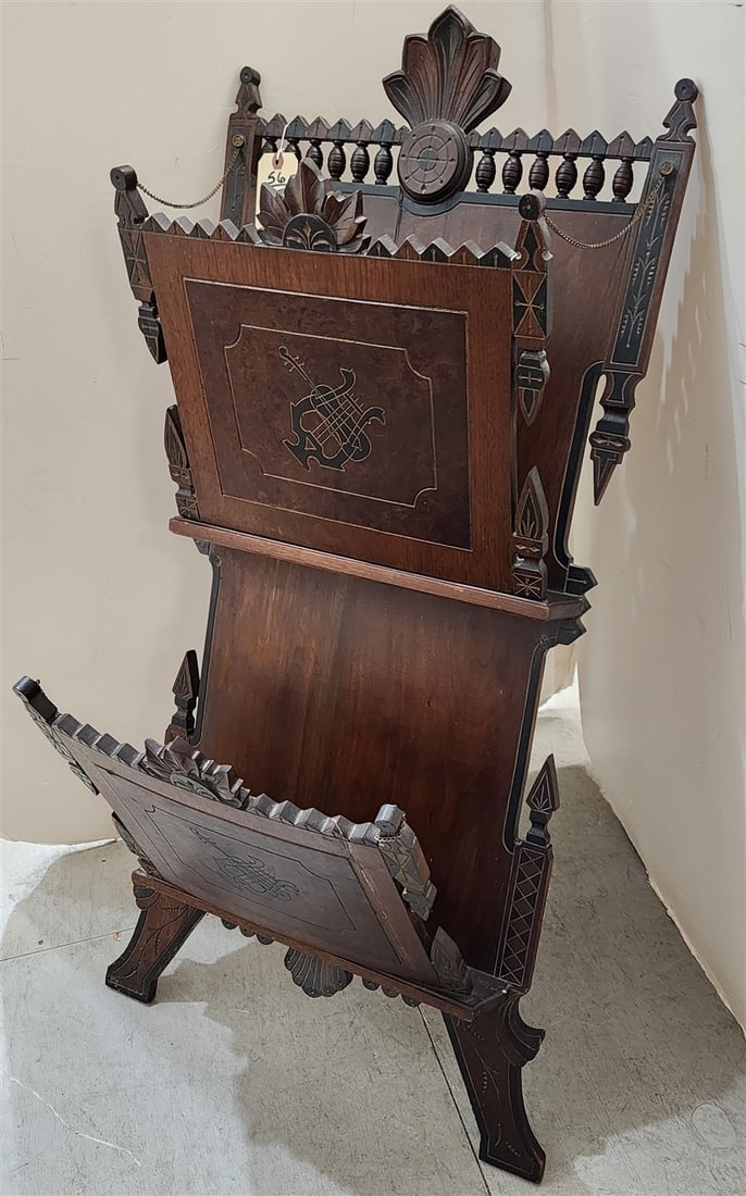 Victorian Walnut Music Stand 43 1/2" H X 19 1/2" W (1 of 3)
