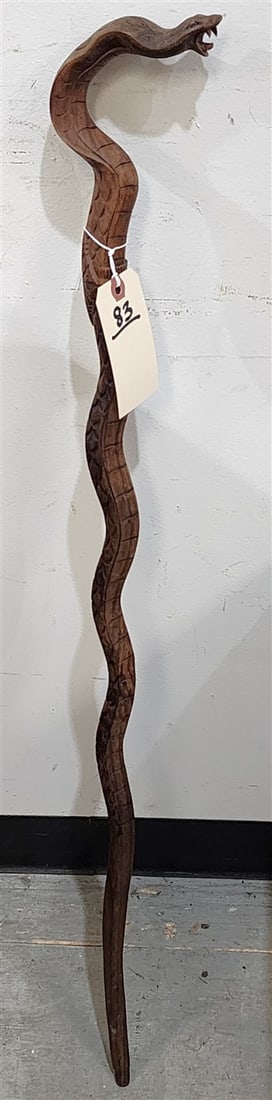 Carved Cane w/Cobra Head - 2