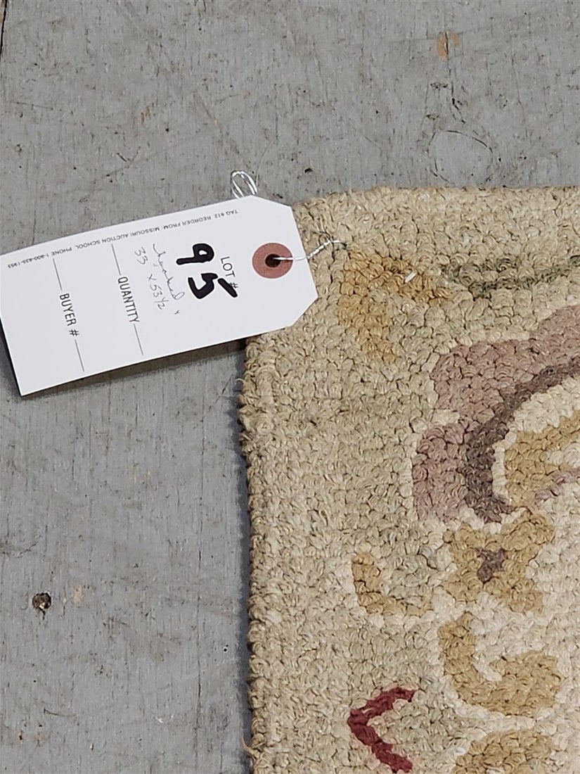 Hooked Rug 33" X 52 1/2" - 2
