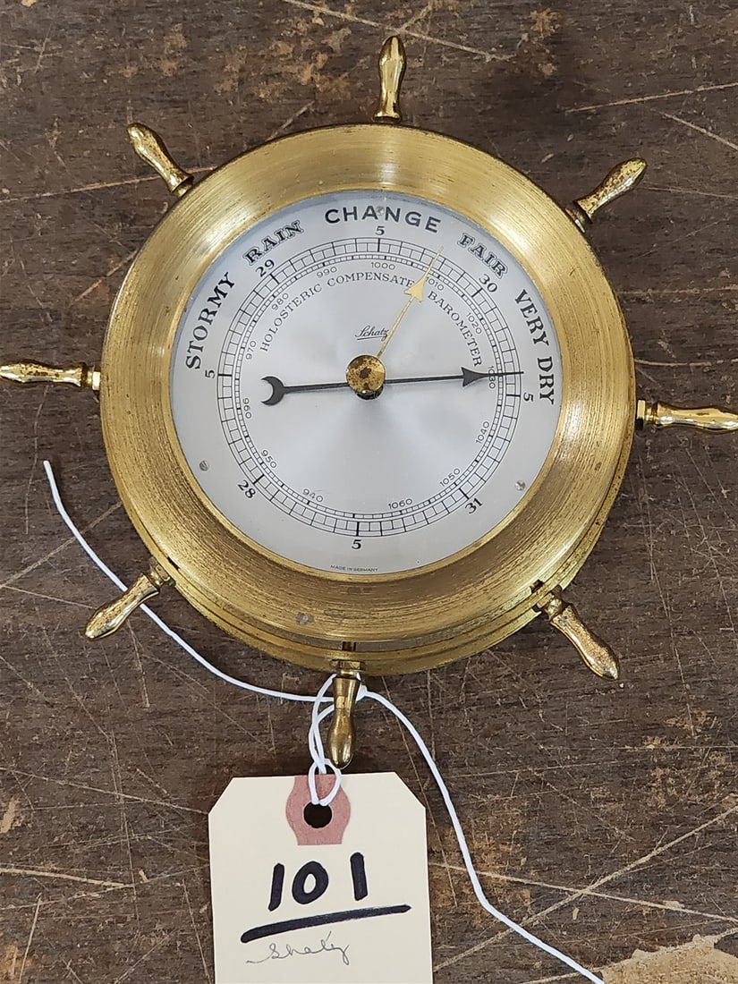 Shatz Ships Barometer 6 1/2" Diam. (1 of 3)