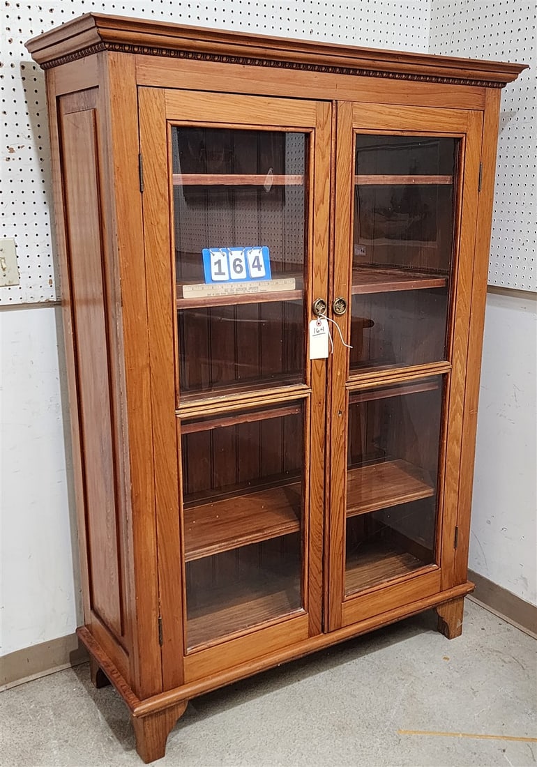 Heart Pine 2 Door Cupboard 5'5" H X 45 1/2" W X 17" D (1 of 2)
