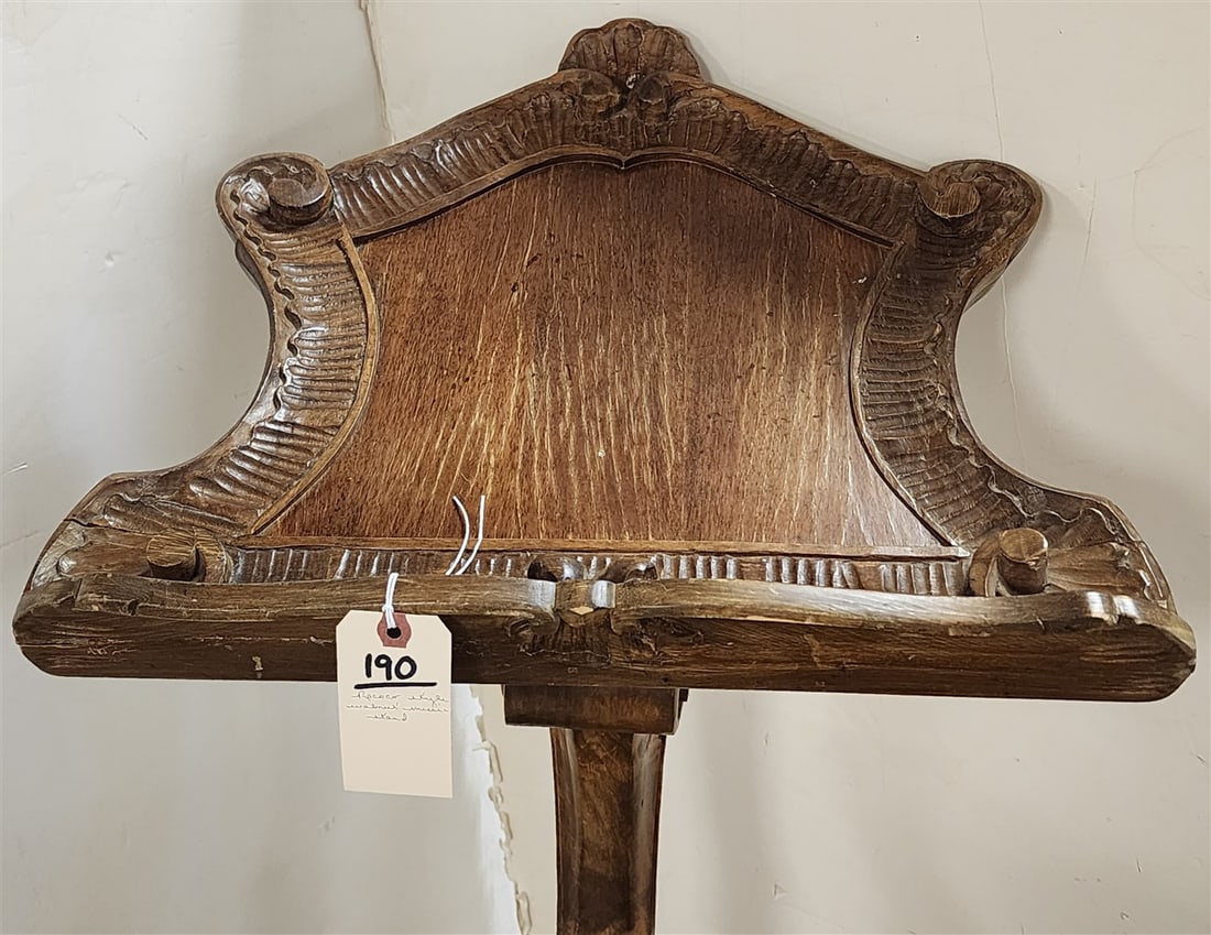 Rococco Style Walnut Music Stand 51" H X 20" W X 19" D (1 of 3)