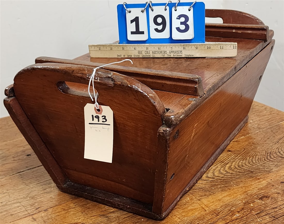 Vintage Covered Dough Box 11" H X 22 1/2" W X 13" D: Vintage Covered Dough Box 11" H X 22 1/2" W X 13" D