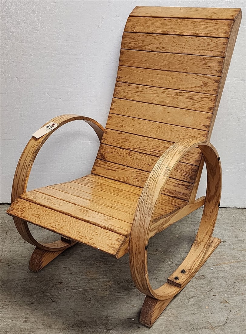 Vintage Oak Bentwood Armchair 3' H X 23" W X 18 1/2" D (1 of 3)