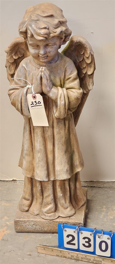 Cast Cement Praying Angel Garden Statue 28" H (1 of 1)