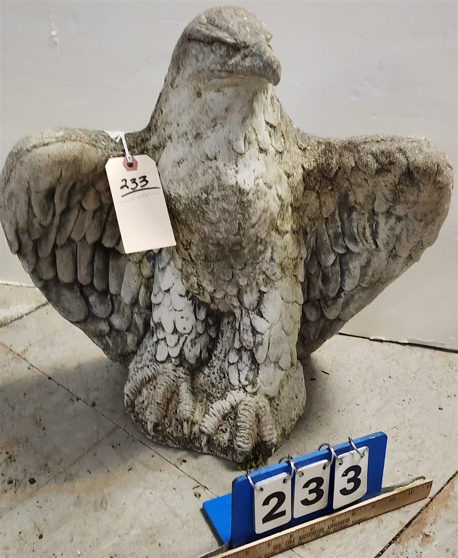 Cast Stone Eagle 20 1/2" H X 18" W: Cast Stone Eagle 20 1/2" H X 18" W