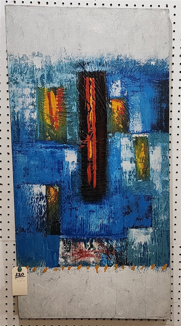 O/C Abstract Sgnd Zaba 1965 39 1/2" X 20" (1 of 2)