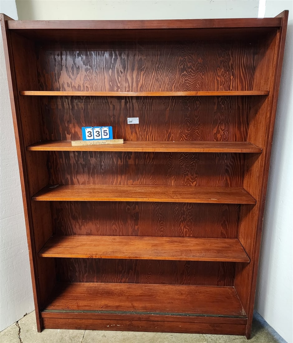Cherry Bookcase w/Glass Sliding Doors 6'2" H X 54 1/2" W X 13 1/4" D: Cherry Bookcase w/Glass Sliding Doors 6'2" H X 54 1/2" W X 13 1/4" D