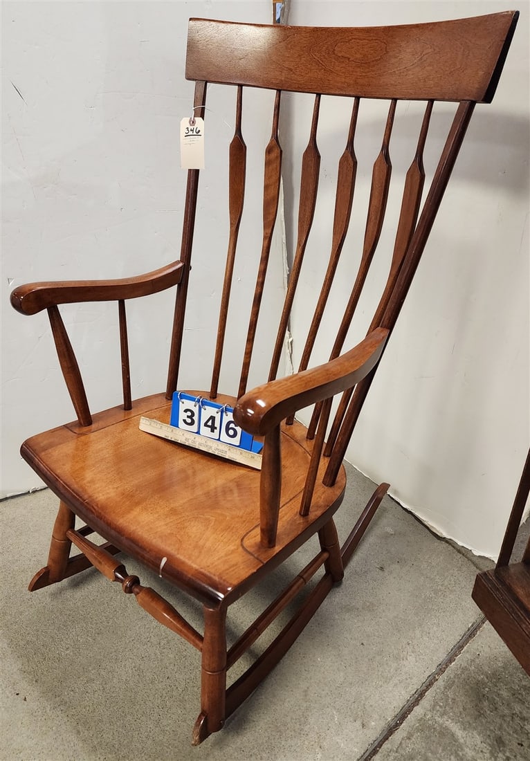 Nickels & Stone Maple Rocker 42 1/2" H X 22 1/2" W X 18" D: Nickels & Stone Maple Rocker 42 1/2" H X 22 1/2" W X 18" D