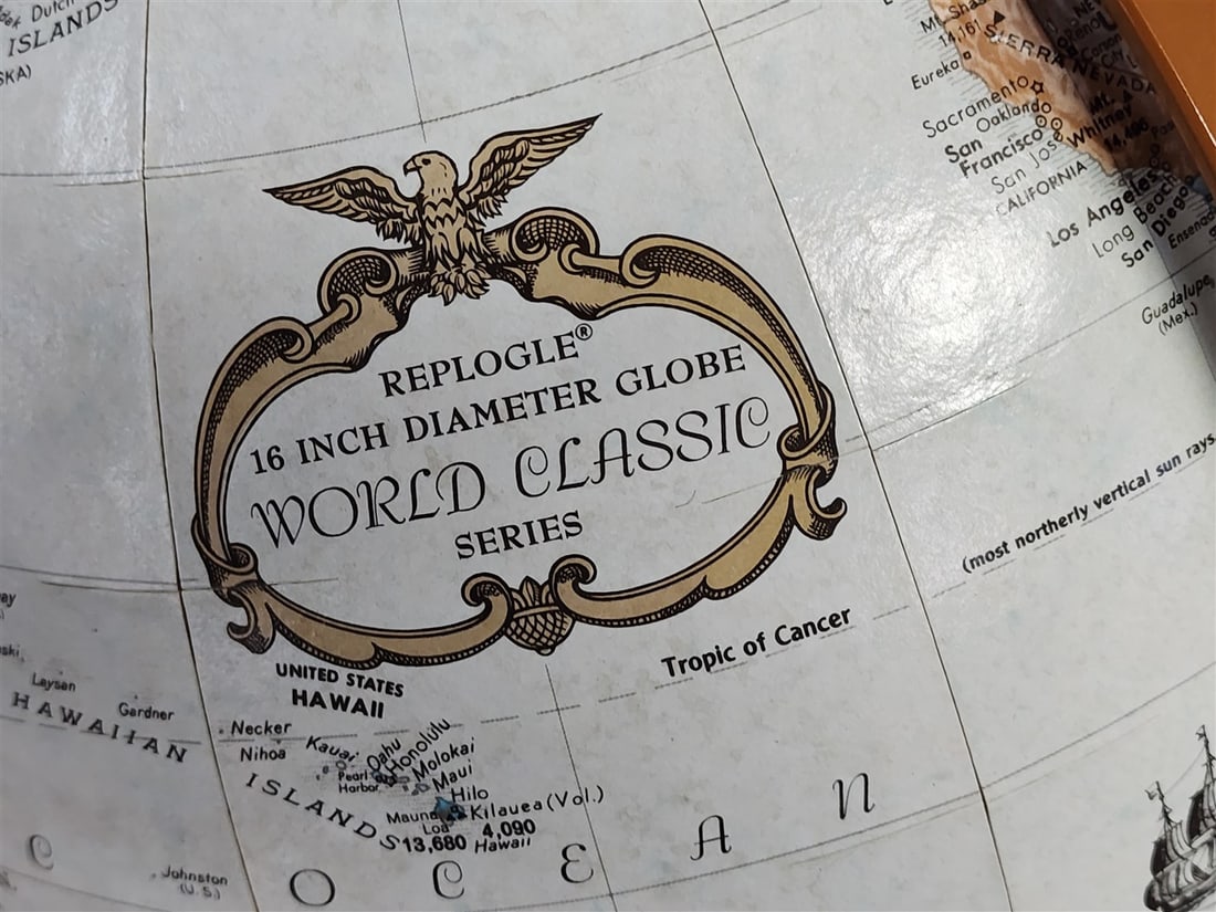 Replogle 16" Diam. Globe On Stand 38" H - 2