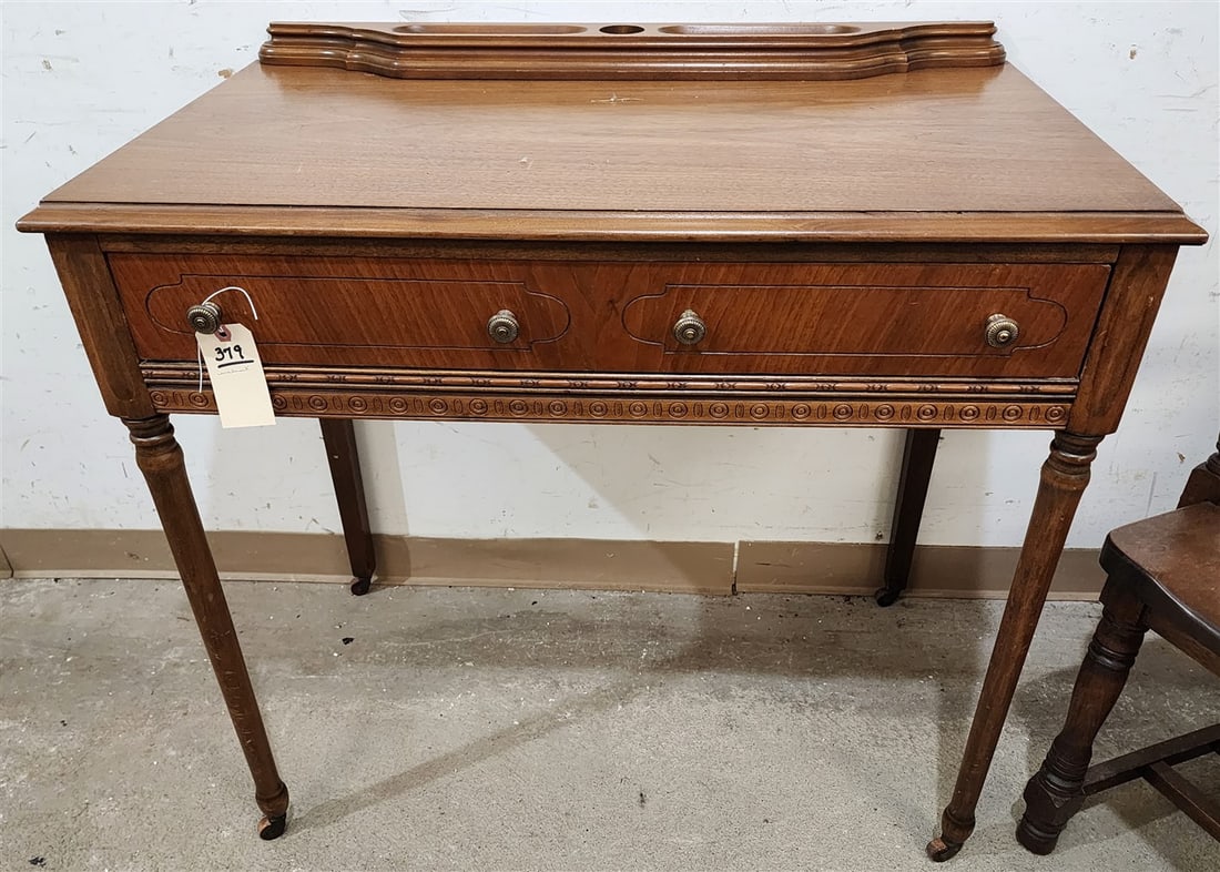 Walnut 1 Drawer Desk 34" H X 36" W X 20" D (1 of 4)