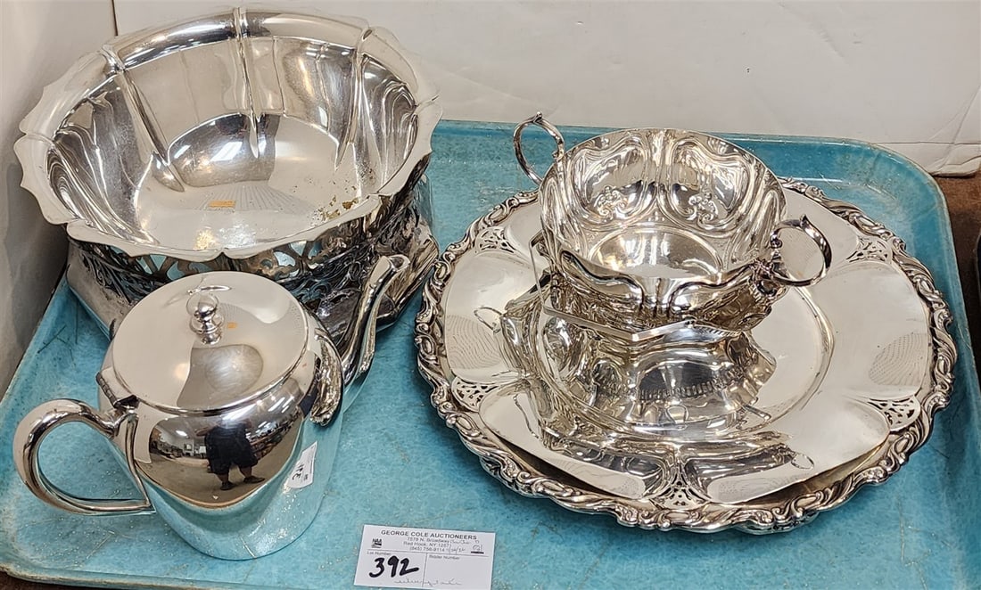Tray Silverplate - Trays, Bowls, 2 Pots (1 of 6)