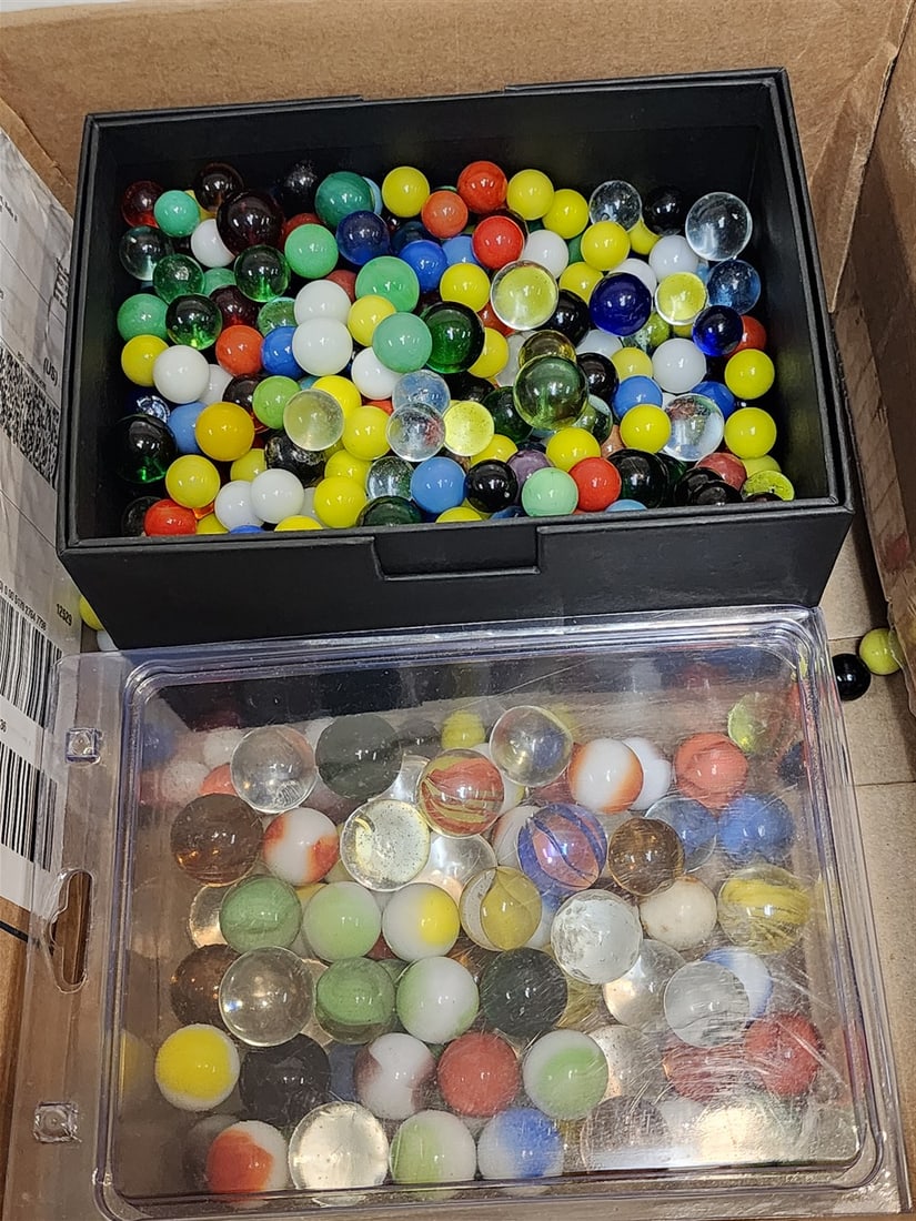 Box Of Mixed Glass Marbles (1 of 6)