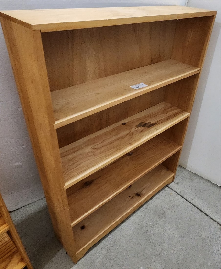 Pine Bookcase 4' H X 36" W X 9" D: Pine Bookcase 4' H X 36" W X 9" D
