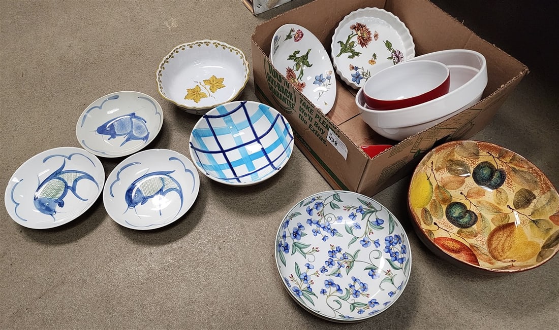Box 11 Of Bowls Incl. Dansk, Italy, Emile Henry, Etc.: Box 11 Of Bowls Incl. Dansk, Italy, Emile Henry, Etc.