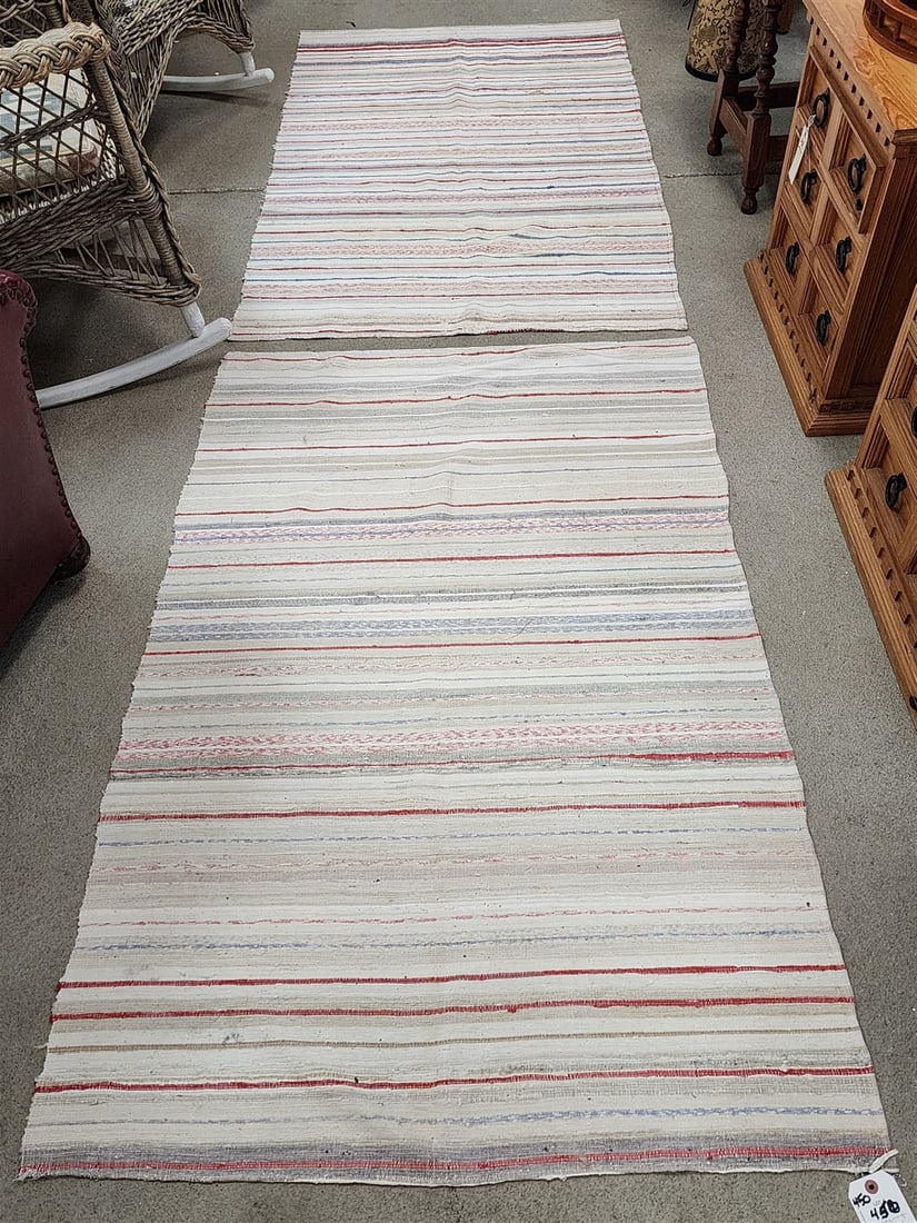 Pr. Rag Rugs 3'3 1/2" X 5'2": Pr. Rag Rugs 3'3 1/2" X 5'2"