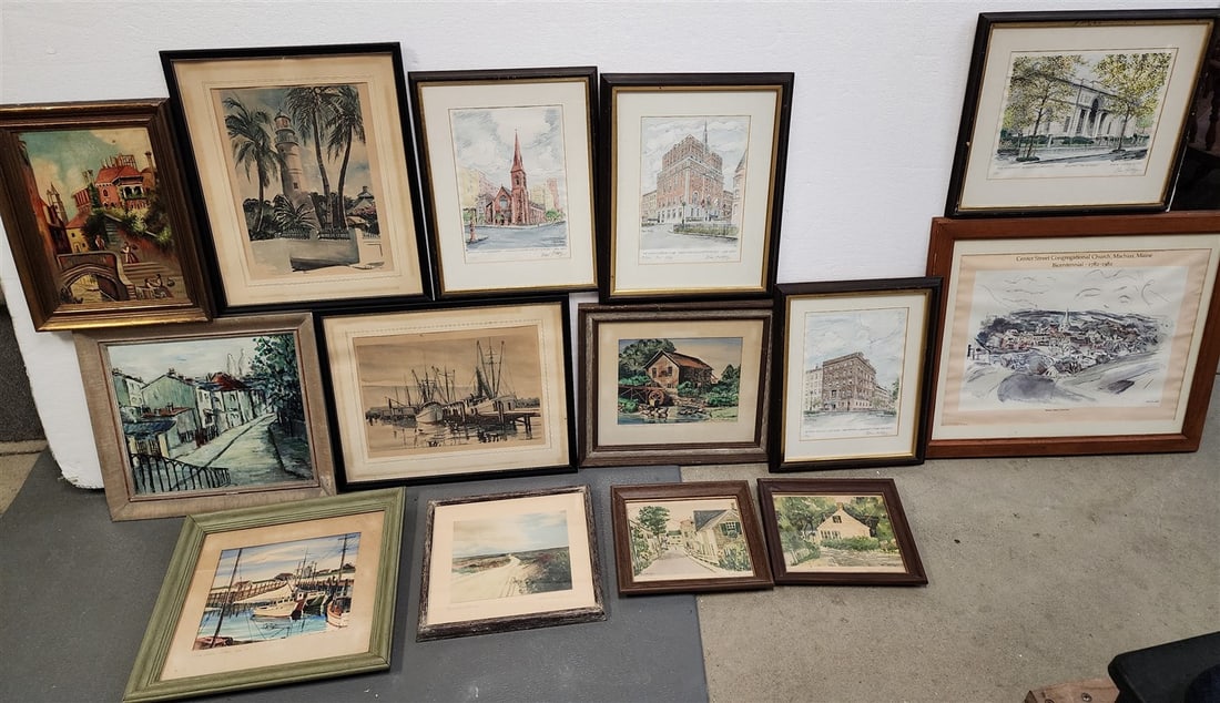Bx 14 Framed Lithos By Dan Avery, W.M. Mck Spierer, Robert Brooks (1 of 11)