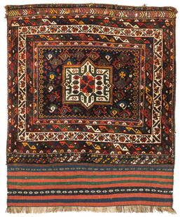 Khamseh Taschenfront: 1. V. 20. Jh., 105 x 83 cm, Südwestpersien, Fars Guter Zustand