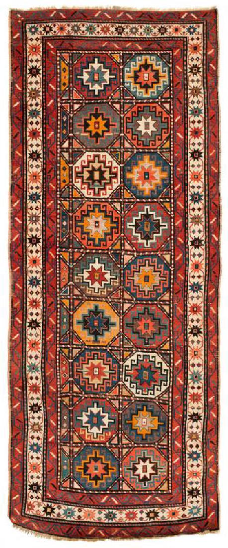 Karabagh: Anfang 20. Jh., 272 x 107 cm, Südkaukasus, Aserbaidschan Seiten original, beiden Enden leicht reduziert, Alters- und Gebrauchsspuren