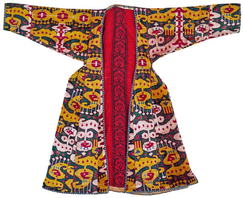 Silk Velvet Ikat Chapan