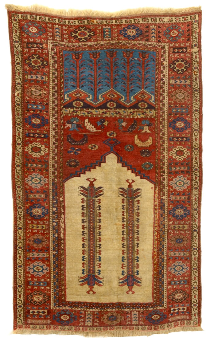 Ladik Prayer Rug: mid 19th century, 169 x 106 cm, Central Anatolia