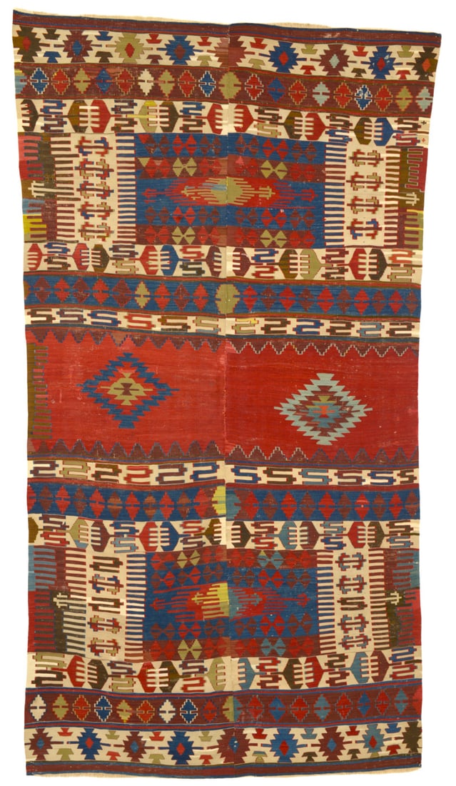 Sivas Kilim: second half 19th century, 293 x 159 cm, Central Anatolia 