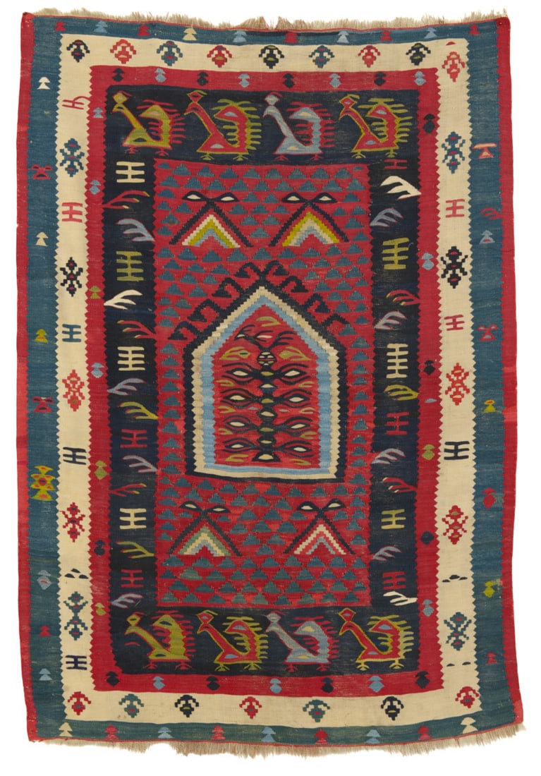 Sharkoy Kilim: second half 19th century, 140 x 97 cm, South East Europe, Bulgaria 