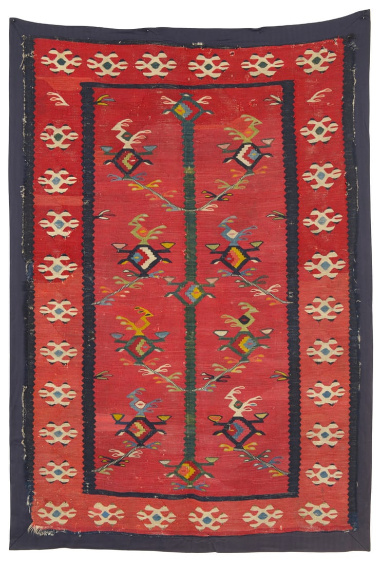 Sharkoy Kilim: second half 19th century, 148 x 101 (ohne Stoffrand), South East Europe, Bulgaria 