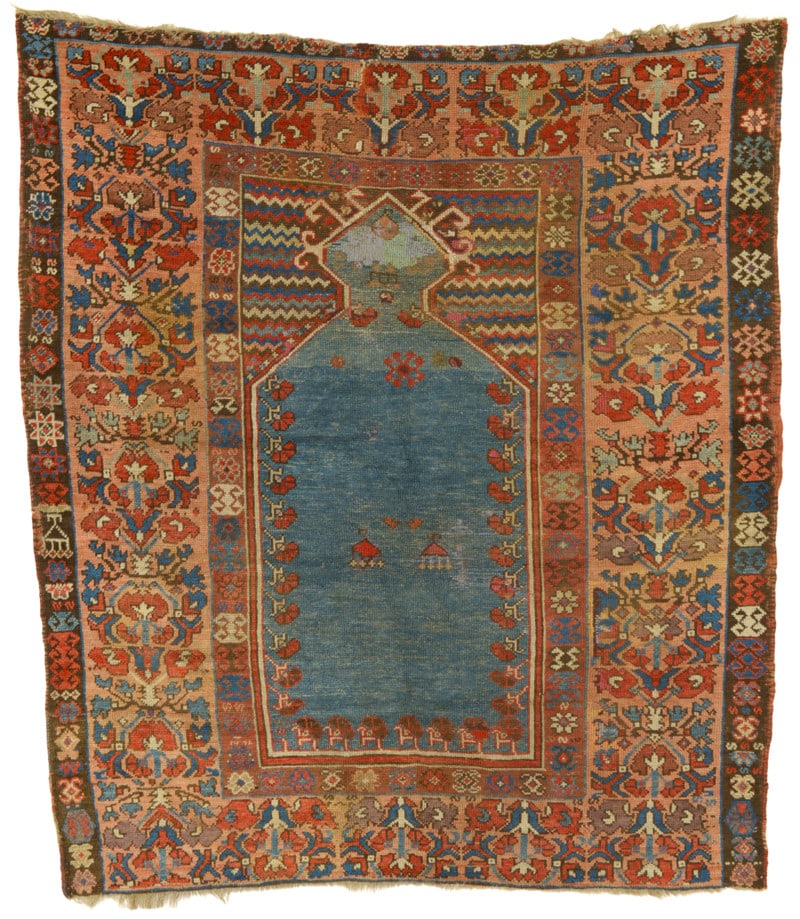 Sivas Gebetsteppich: early 19th century, 128 x 111 cm, Central Anatolia 