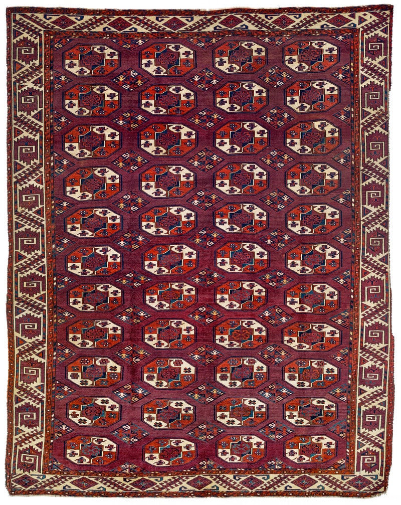 Karadashli Main Carpet: first half 19th century, 255 x 204 cm, Central Asia, West Turkestan Former collection of Hans Christian Sienknecht, Hamburg