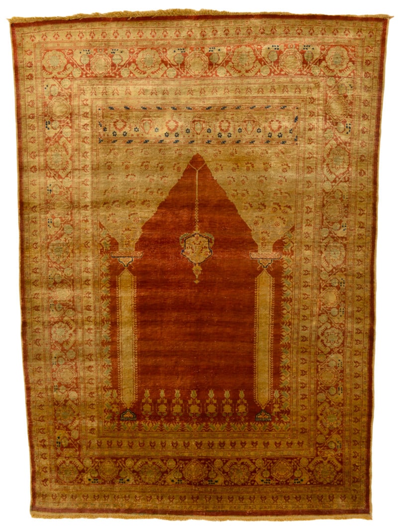 Tabriz Silk Rug: late 19th century, 164 x 114 cm, North West Persia, Azerbaijan