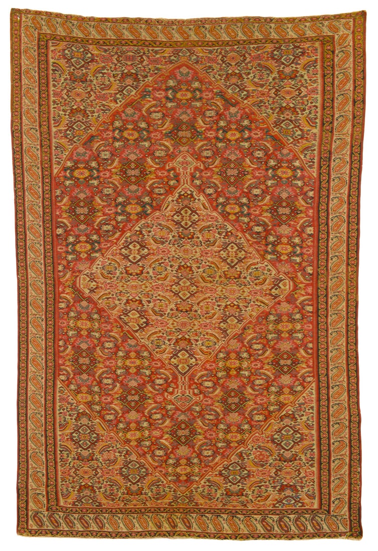 Sehna Kilim: second half 19th century, 176 x 129 cm, North West Persia, Kurdistan