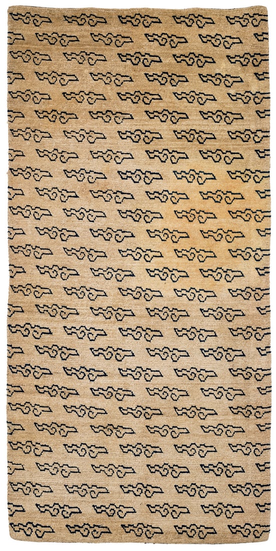 Tibetan Cloudband Rug: second half 19th century, 174 x 87 cm, Central Asia, South Tibet, Gyantse 