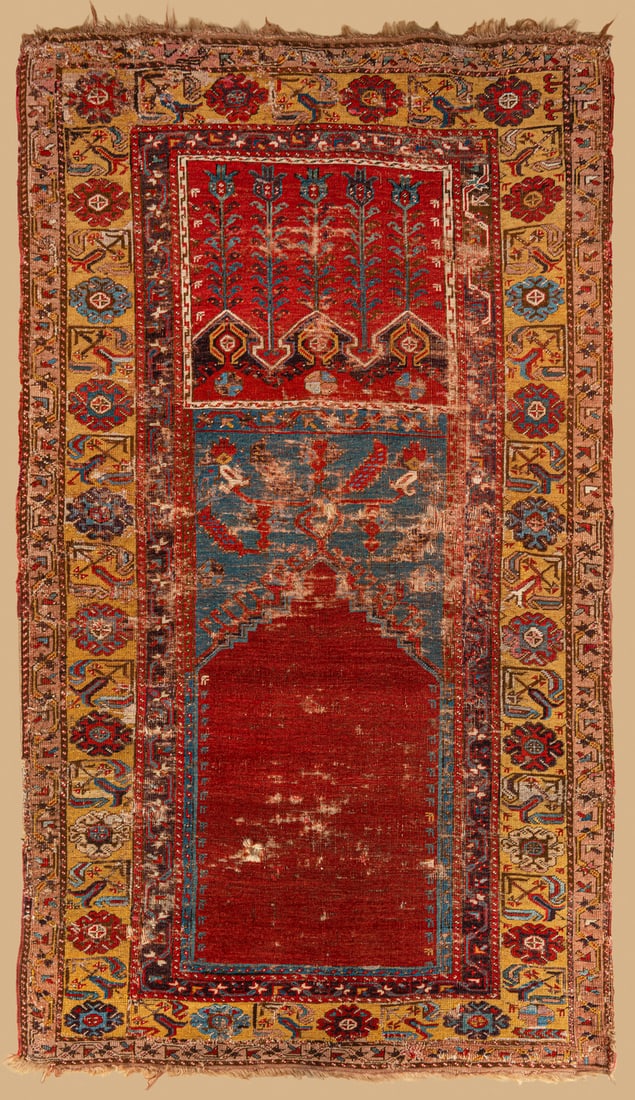 Ladik Prayer Rug: second half 18th century, 185 x 106 cm, Central Anatolia