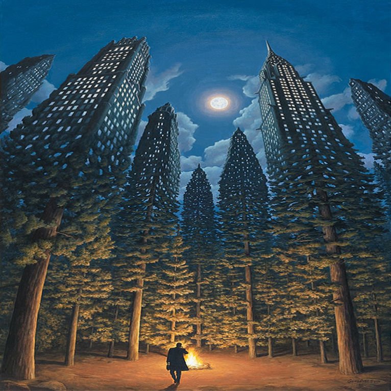 Arboreal Office: Rob Gonsalves Limited Edition Giclee on Canvas 300 s/n 15" h x 10" w