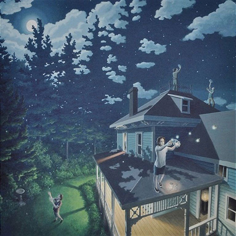 Firefly Constellation: Rob Gonsalves Limited Edition Giclee on Paper 300 s/n 7" h x 6.5" w