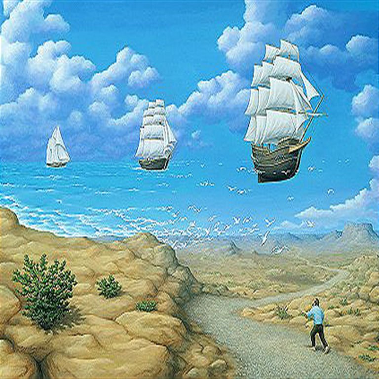 In Search Of Sea: Rob Gonsalves Limited Edition Giclee on Canvas 195 s/n 14" h x 20" w